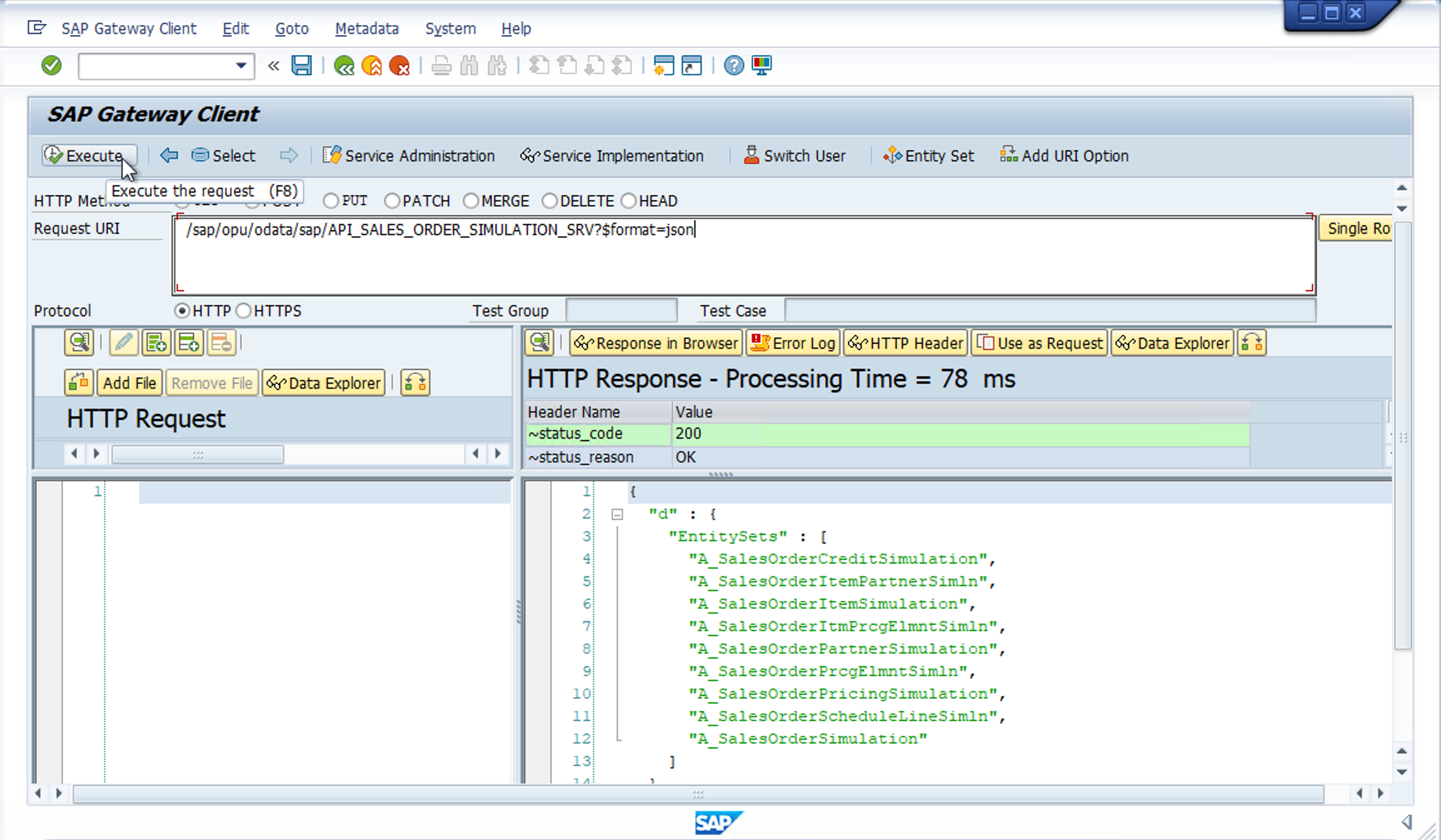 SAP Gateway Client