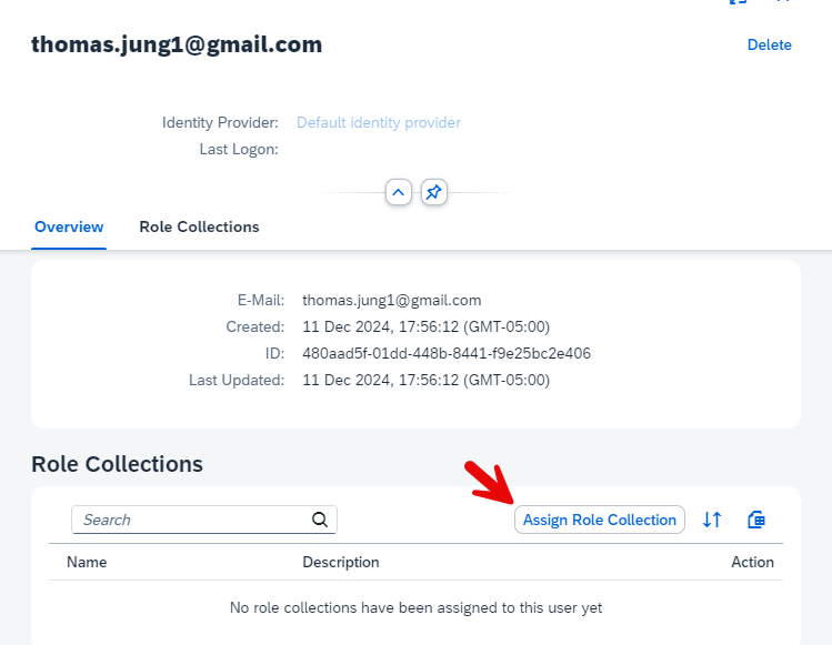 Assign Role Collection