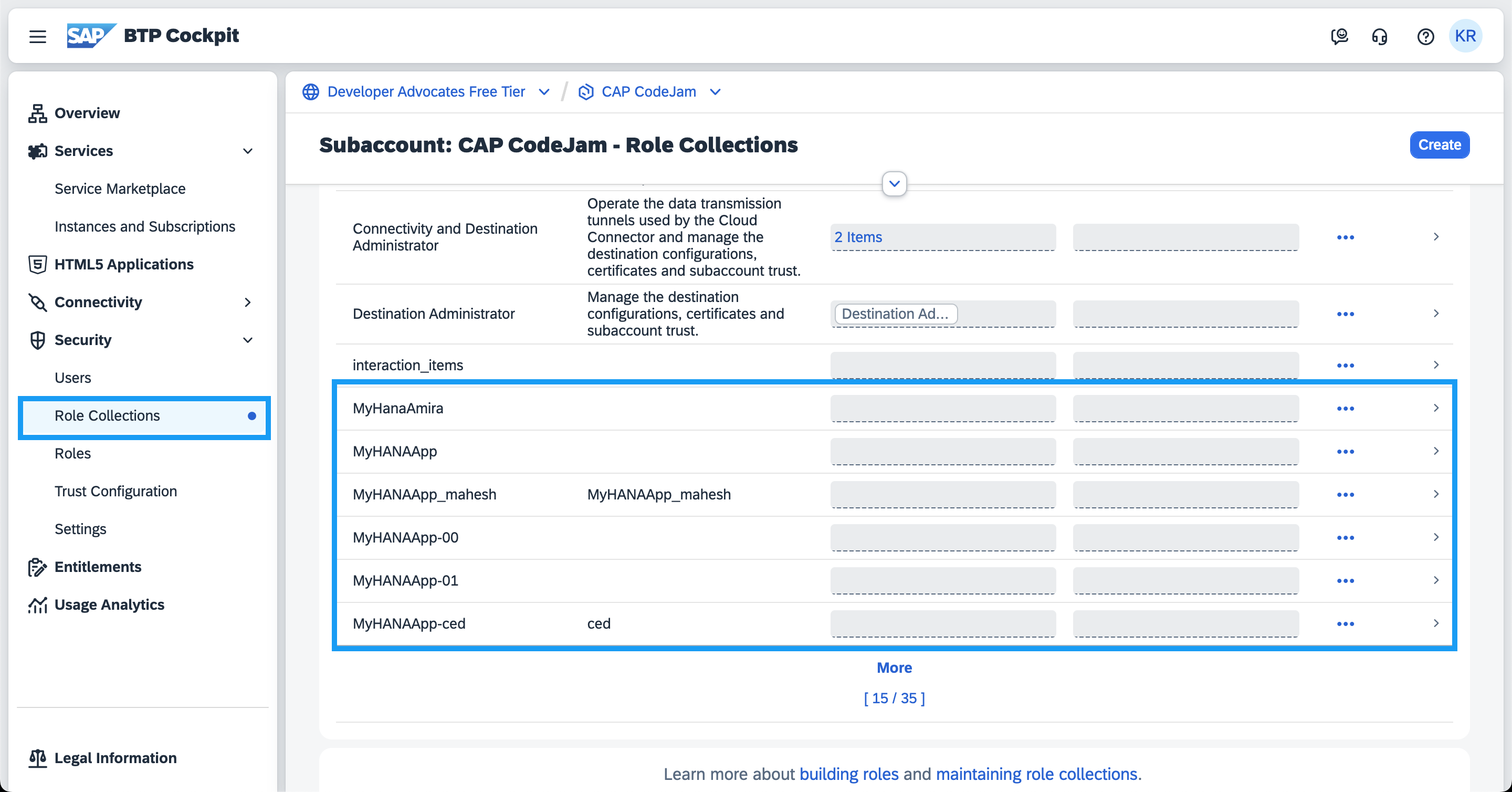 Delete Role Collection