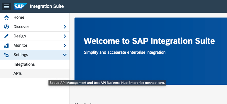 API Management settings