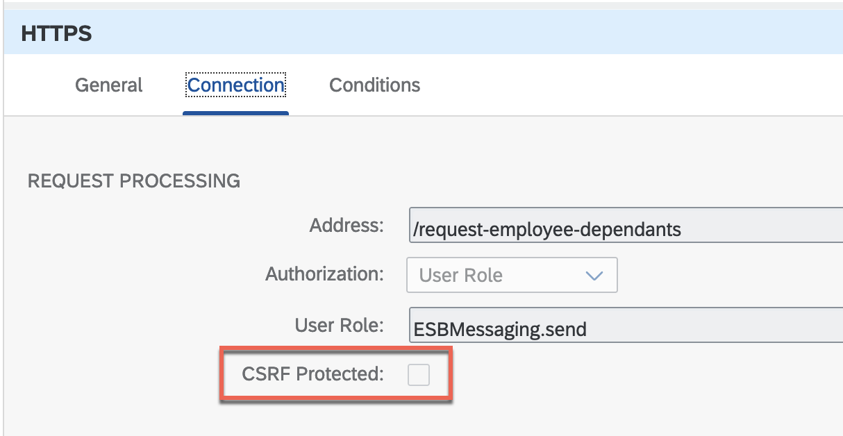 Unchecked CSRF protected in HTTP sender adapter