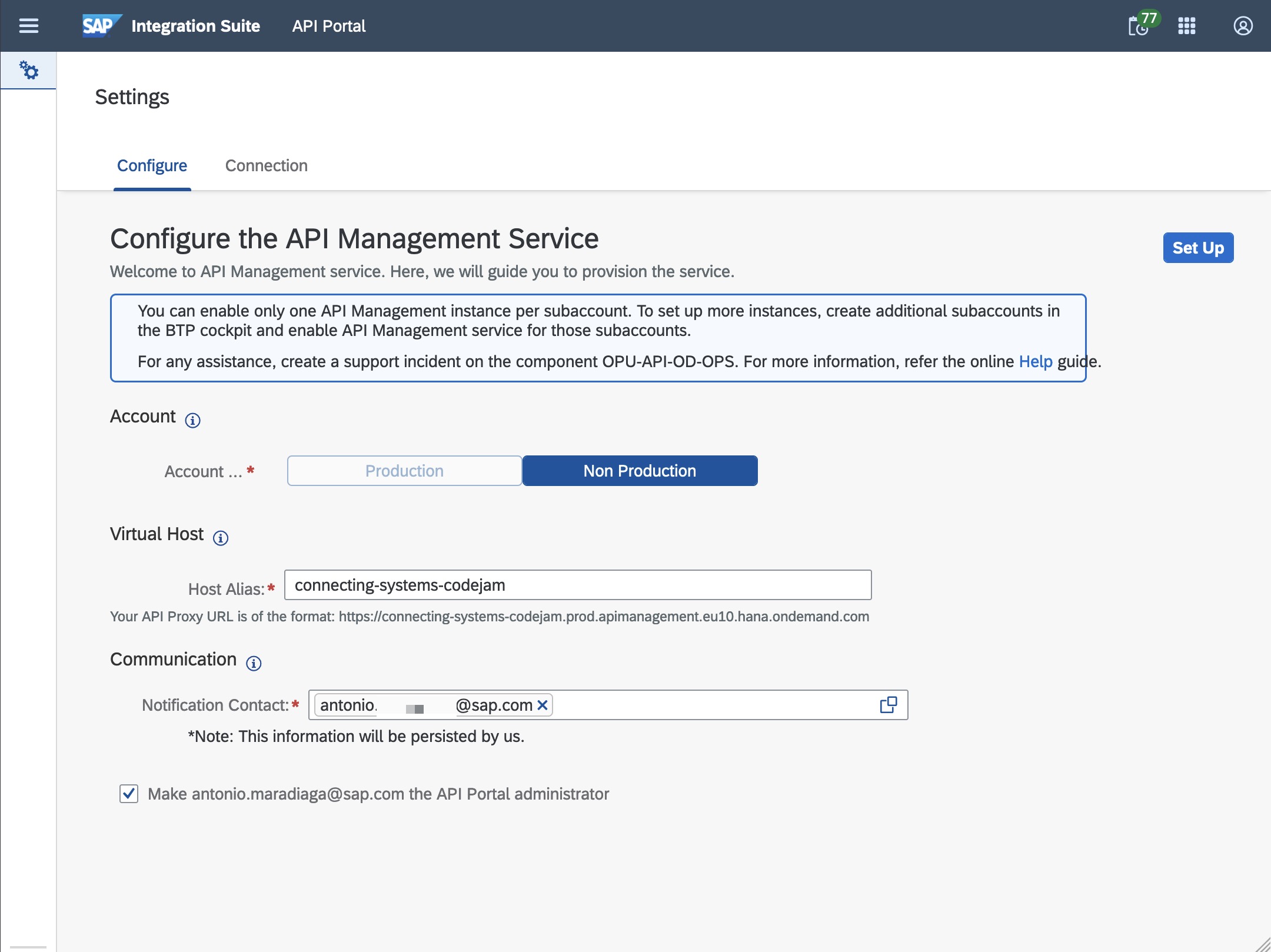 Set up API Management capability