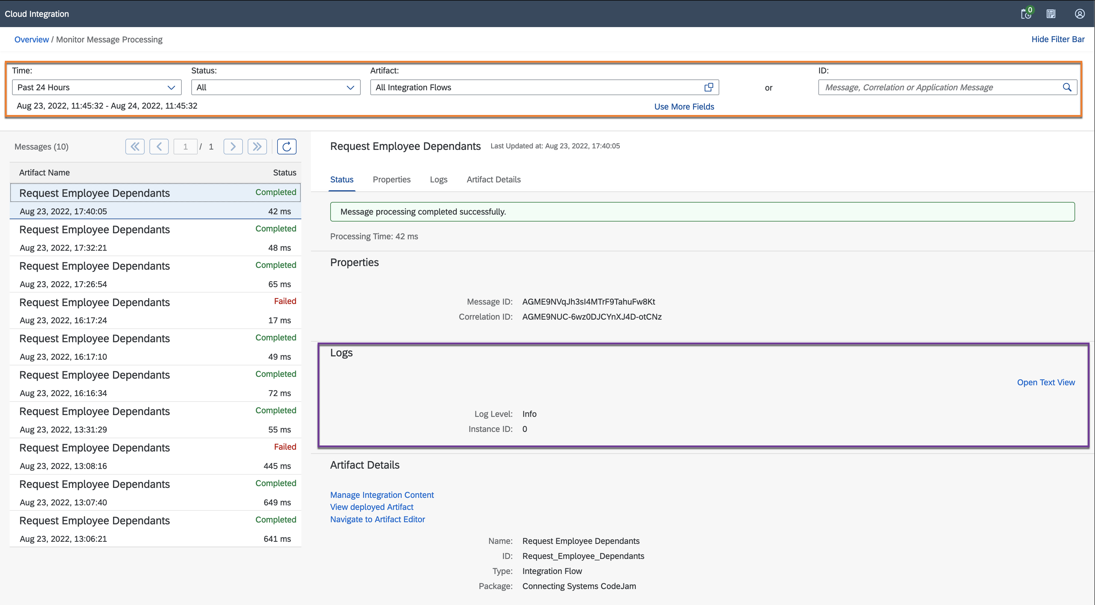 Message monitoring overview