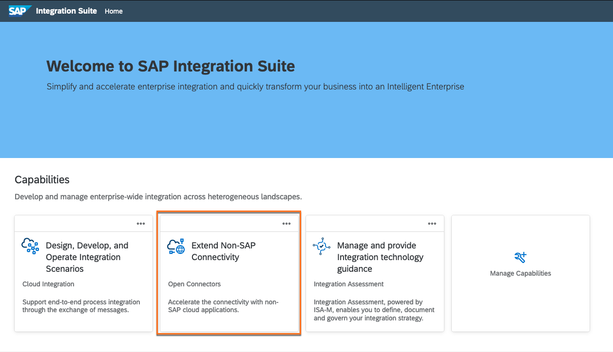 Access Open Connectors from SAP Integration Suite