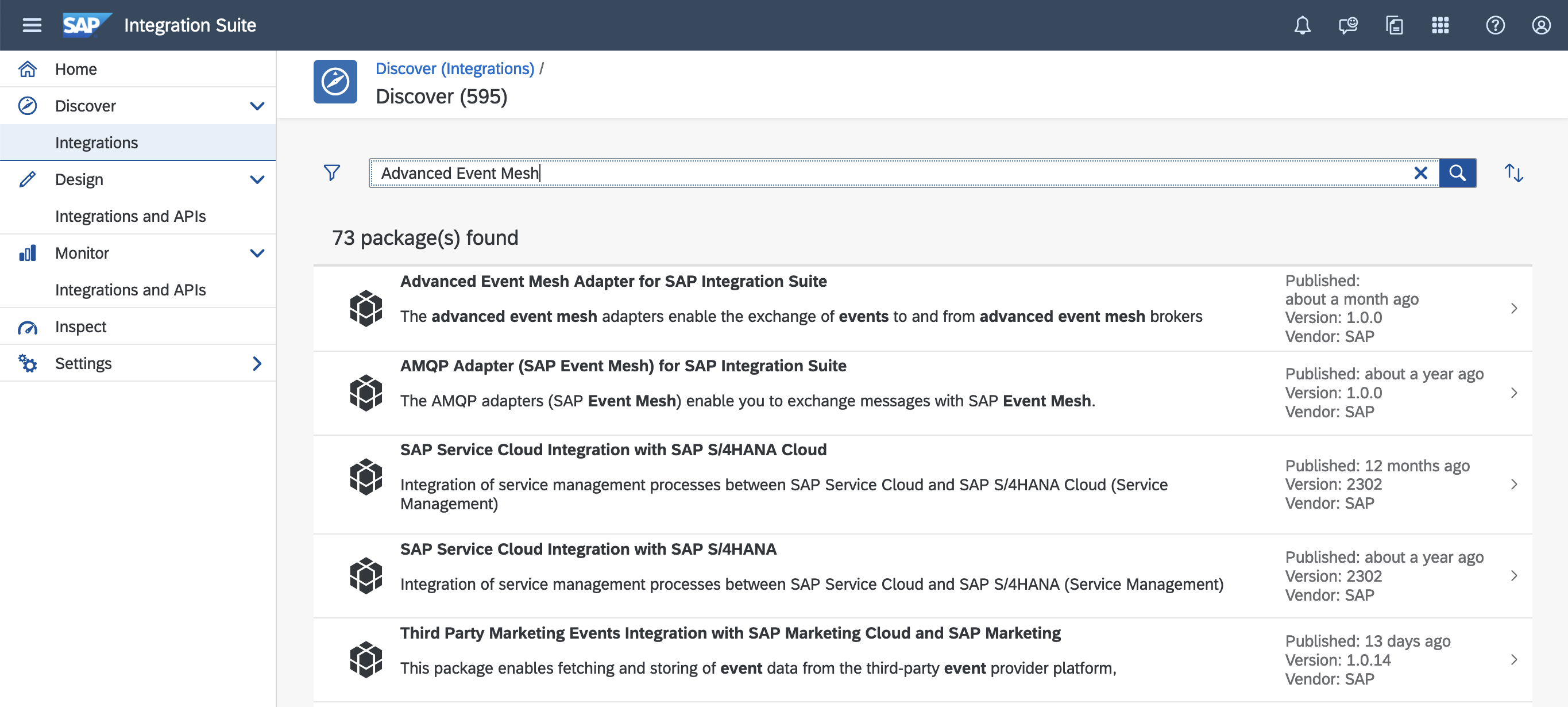 Search AEM adapter